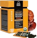 Organic Reishi Mushroom Sporer 30 Serveringer - 100% Rene, Premium og Organic Sporer-Ganoderma Lucidum, Lingzhi - High Potence Tredipenes (30 Bedste)