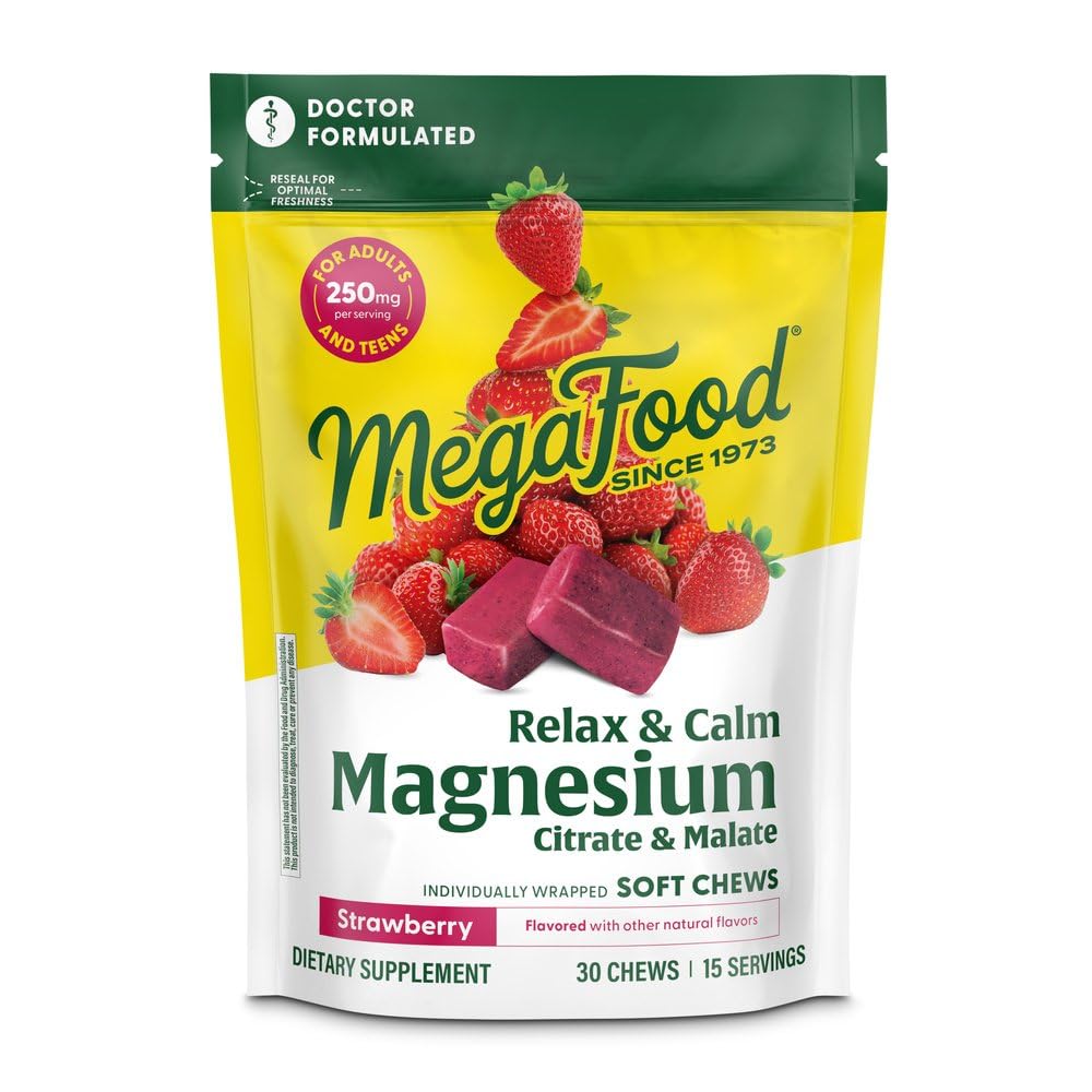 Megafood Strawberry Relax + Calm Magnesium, 30 CT