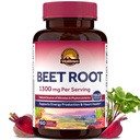 Vitalitown Beet Root Capsules 1300 mg with Organic Beet Root, Natural Nitric Oxide Booster, Superfood for Healthy Heart & Energy Levels, High Potency Supplement, 60 Vegan Capsules, Non-GMO