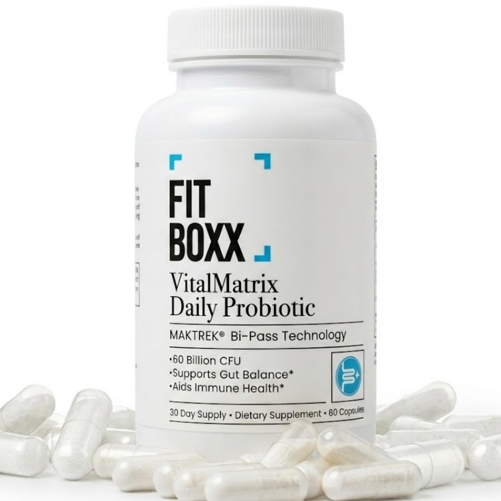 VitalMatrix Daily Probiotic | 60 Billion CFU | Digestive, Immune & Women’s Microbiome Support | Advanced Delivery | 30 Day Supply