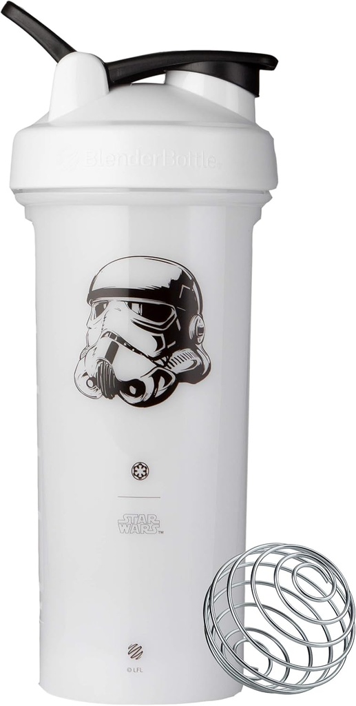 BlenderFlaske Star Wars Shaker Flaske Pro Series Perfekt til Protein Shakes og Pre Workout, 28-Ounce, Stormtrooper