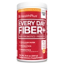 Health Plus Every Day Fiber+ Powder | Fiber + Probiotics + Prebiotics | Supports Digestive Health | Sugar Free, Natural Orange Flavor | 60 Servings