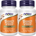 NOW Foods Supplements,Women's Probiotic,20 Billion,Specially Formulated Using Three Clinically Tested Probiotic Strains,50 Veg Capsules,(Pack of 2)
