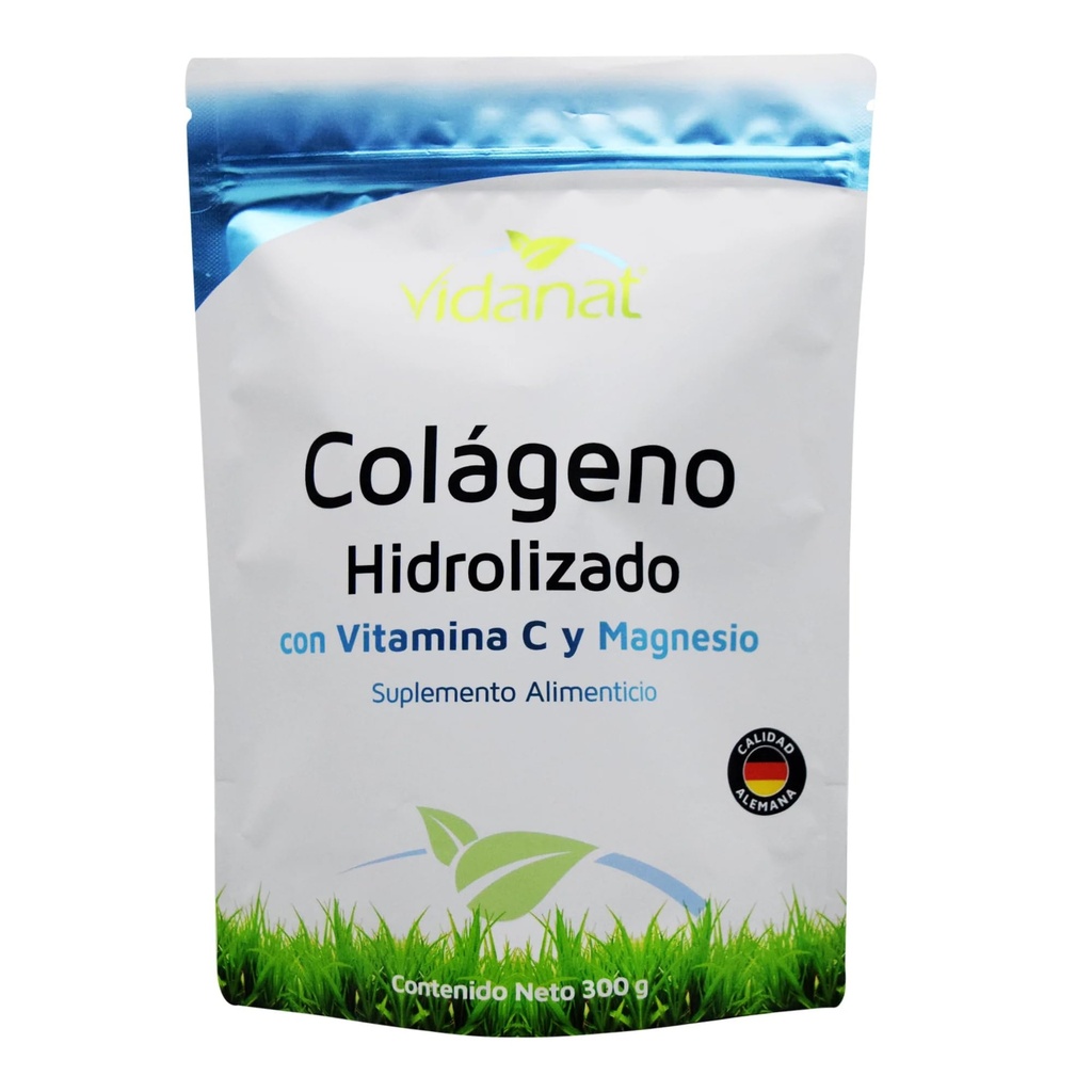 Vidanat Pure Hydrolyzed Collagen with Vitamin C & Magnesium – Supports Skin, Hair, Nails & Joint Health – High-Absorption Protein Powder – 300g (Pack of 1)