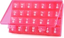 Stor Månedlig Pill Organizer, 28 Dag Pill Box 1 gang om dagen, 4 Uger en Måned Pill Case Container, Travel Friendly Medicine Organizer for Vitaminer, Fiskeolier, Kosttilskud