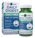 Vital Planet – Digestive Enzymes Daily Digest Complete Support Natural Enzyme Formula Supports Breakdown of Proteins Fats and Carbohydrates, Reduces Occasional Gas Bloating and Indigestion 90 Capsules