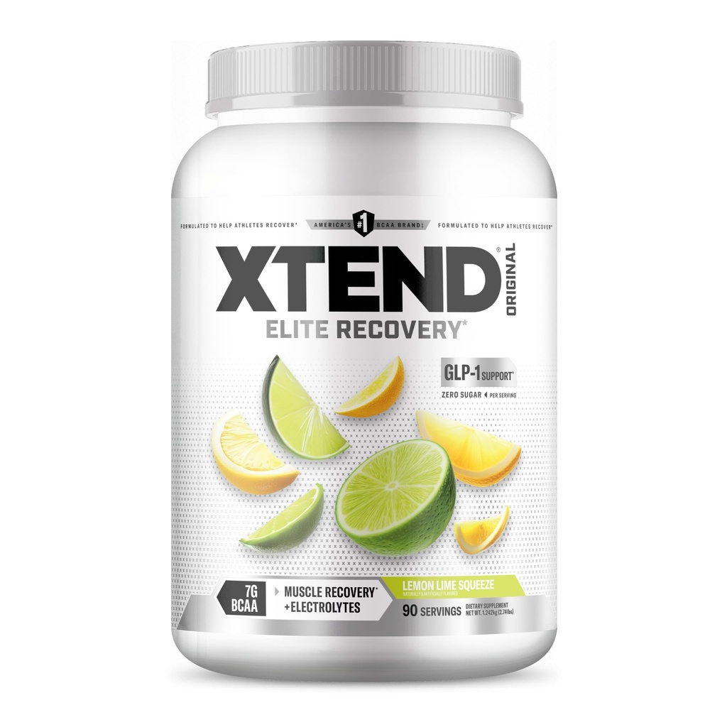 Xtend XTEND Original BCAA Powder 7g BCAA og 2,5 g L- Glutamin, Sugar Free Post Workout Muscle Recovery Drik med Aminosyrer til mænd og kvinder, 90 Servering