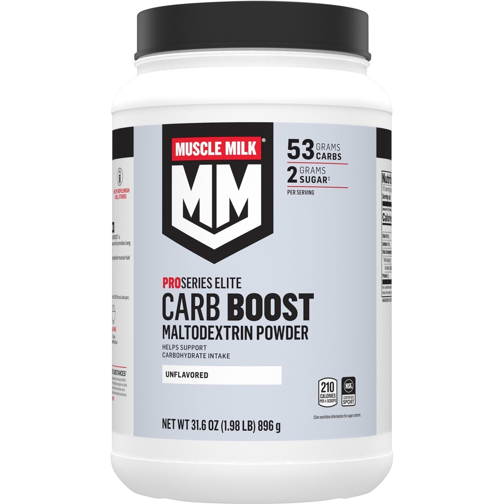 Muskel Milk Carb Boost, Maltodextrin Powder, Complex Kulhydrater, NSF Certified for Sport, Unflavored, 1.98lb