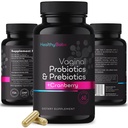 Sund Babe Vaginal Probiotika til kvinder + Prebiotika & Cranberry Pills, pH balance, sund lugt, Gær, immunforsvar, positiv mikrobiom sundhed, kvinders Acidophilus Probiotika, 60 Veganske kapsler