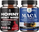 Bundle of Horny Geat Weed Extract Complex for mænd og kvinder Forbedret energi og Stamina og Black Maca Root Kapsler til mænd - Nyskabende Drive Mood & Energy Booster til mænd