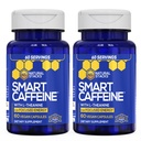 NATURAL STACKS Smart Caffeine Pills - 100mg Caffeine + 200mg L-Theanine Supplement - Supports Energy and Focus - No Jitters and No Crash - 60 Capsules (Pack of 2)