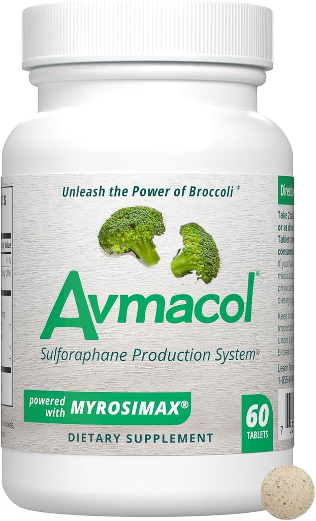 Nutramax Avmacol # 1 Researched Sulforaphane Production Brand, Nutramax Laboratories Consumer Care Supplement for afgiftning, Antioxidant Support og Samlet Wellness, 60 tabletter
