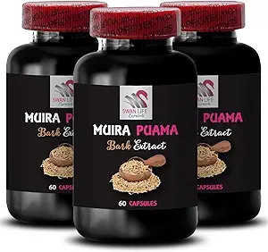 Boost Formula - Muira PUAMA BARK Extract - Natural Resilience, Energy Source, Herbal Awakening, Plant-Driven Power, Energizing Blend, Performance Enhancement, Botanical Lift 3 Bottles 180 Capsules