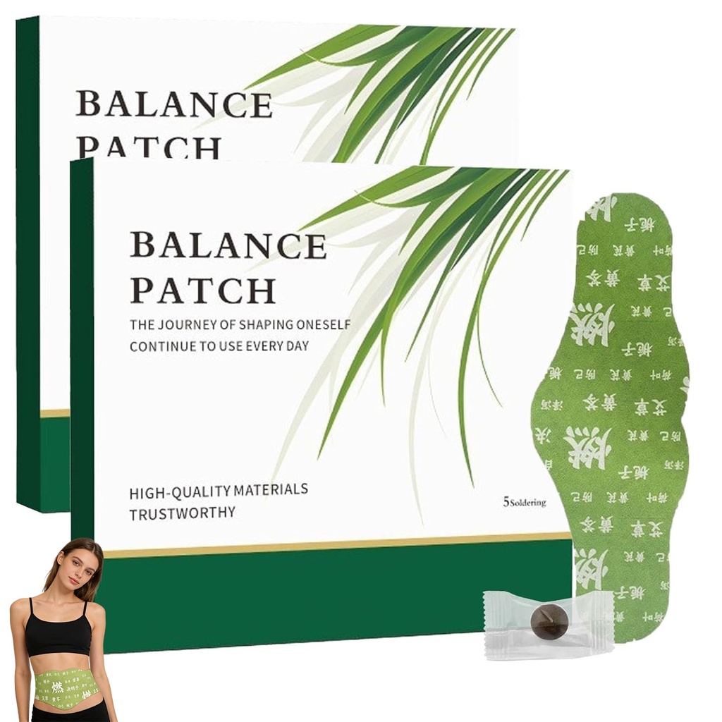Japanese Herbal Balance Patch, Plant-Based Ingredients, Comfortable Adhesive Design, Easy Topical Use, 2 Boxes, 10 Patches