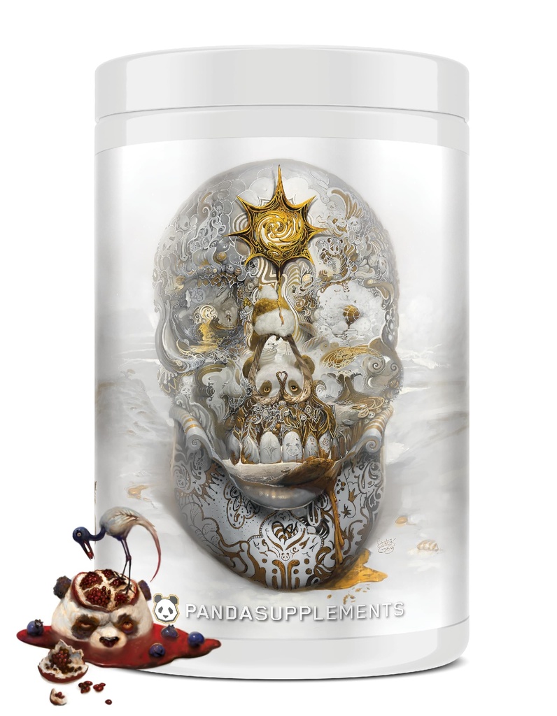 Underground Bio Labs/Panda Supps Skull High Stim/Nootropic Pre-Workout,3 Caffeine Sources,for Tunnel Vision Focus, Massive Pumps, Unparalled Energy (40 Scoops) (Brain Buster (Blueberry Pomegranate)