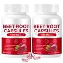 Organic Beet Root Capsules 1300mg Powder Aids Healthy Circulation & Vitality, Non-GMO, Gluten-Free, for Enhanced Energy, Stamina, 120 Capsules (2)