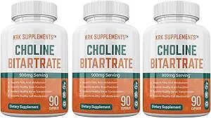 Bundle Combo til 3 total flasker Cholin Bitartrate 900mg per servering