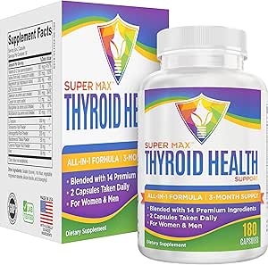 3 - Måned Thyreoidea Support Supplement (All- in-1) Formel med 14 aktive ingredienser