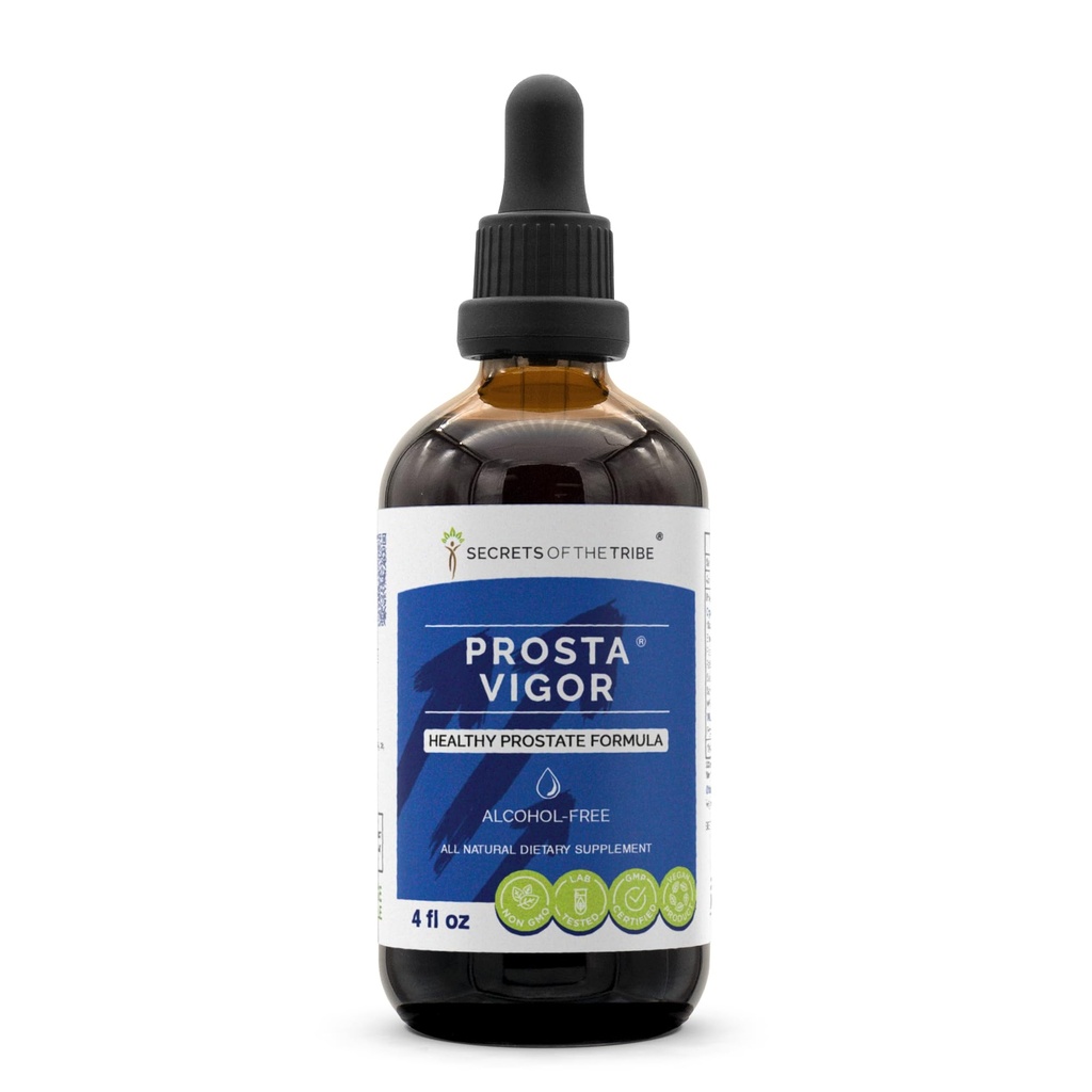 Prosta Vigor Alkohol- Free, Glycerite Pygeum, Maca, Stinging Nettle, Reishi Mushroom, Red Clover, Spearmint, Saw Palmetto, White Peony. Tinktur urteekstrakt Sund prostata formel 4 OZ