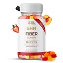 Vegan Fiber Gummies for Adults – 3g Prebiotic Fiber from Inulin per Serving – Natural Strawberry, Peach & Blackberry Flavors – Non-GMO, Gluten-Free, Gelatin-Free – 30 Servings