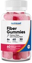 Nutricost Fiber Gummies (Berry Flavored) 60 Gummies - Dietary Fiber Supplement with Chicory Root, 6g per Serving, Vegan, 30 Servings