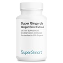 Supersmart - Super Gingerols 400mg per dag (høj potens 20% Gingerol) - Ingefær Root Extract Support 124; Non- GMO & Gluten Free - 60 vegetariske kapsler