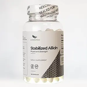 Stabiliseret Allicin (ikke-GMO) - 700.000 mcg Allicin Per flaske - Laboratorium testet - cGMP Certified Manufacturing