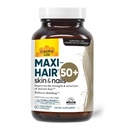 Country Life Maxi- Hår 50 + - Biotin- baseret hår, hud og negle supplement til kvinder & mænd over 50 Beeg 124; Understøtter sund hårvækst & Reduceret afføring Budding 124; Certified Gluten- Free & Vegetarian