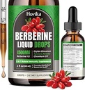 Berberine HCL Liquid Drops - 1500 mg Berberine Supplement med Ceylon Cinnamon, Chrom, Gurkemeje, Niacinamid - Understøtter Metabolisme og immunsystem, Gut Health - 2 FL Oz Vegan