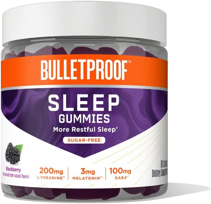Skudsikker sukker- gratis BlackBerry Flavor Sleep Gummies, 60 Greve, Keto supplement til søvn støtte