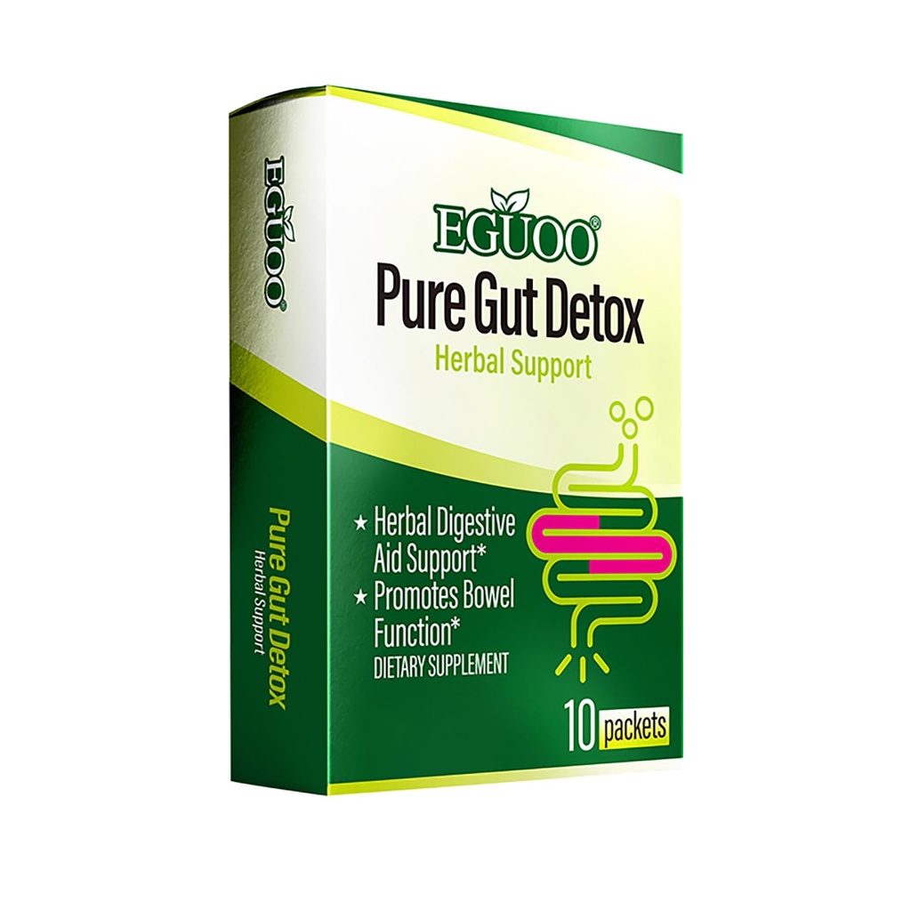 Pure Gut Detox - Colon Cleanser Detox Cleanse Gut Cleanse for kvinder Mænd med Senna, Cascara Sagrada, fordøjelsesenzymer, Probiotisk Blend og Prebiotic - Bloating og Forstoppelse Relief