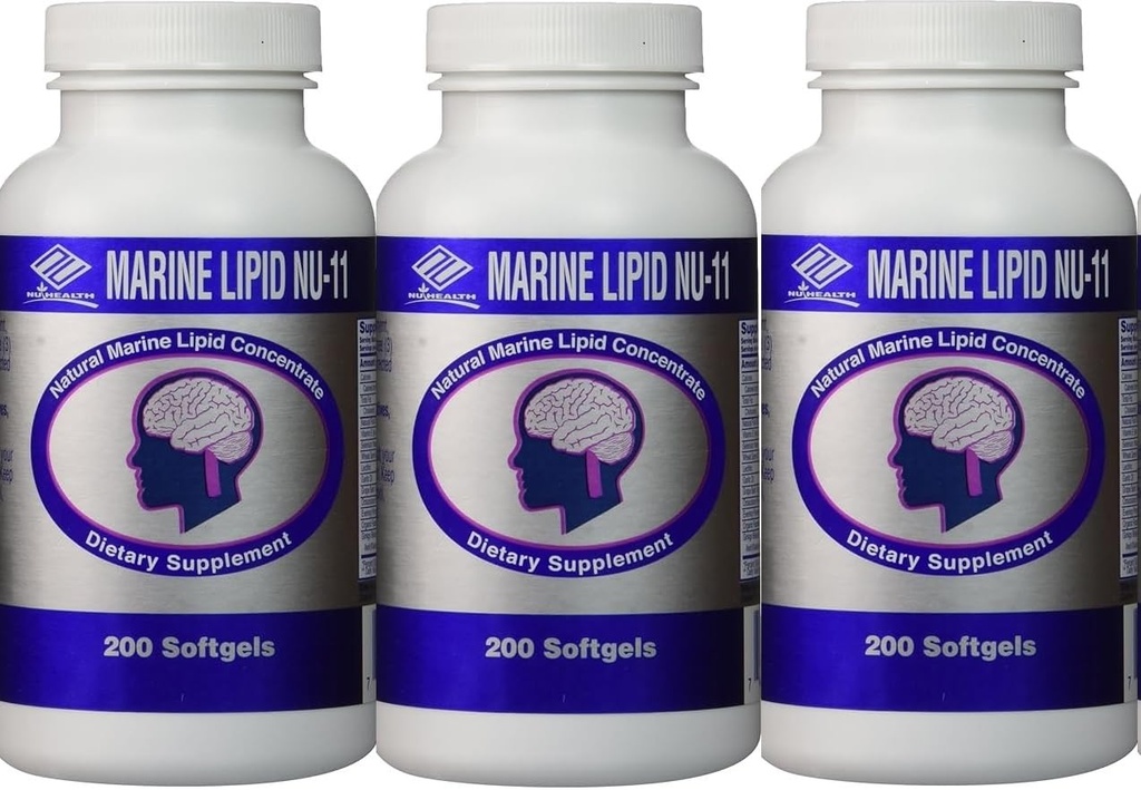 3 packs Marine Lipid NU-11 (200 Softgels)