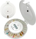 e- Pill MedTime låst automatisk pill dispenser - Sikker, Easy- to- brug Medicin Organizer med 24 daglige alarmer - Ideel til seniorer, demens, og Alzheimers pleje - White Lid