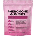 Official Pheromone Gummies with Slippery Elm, for Women,Enhance Supports Charm,Supports Balance,Confidence & Social Vibe,Vegan,Non-GMO,Gluten-Free,Strawberry Flavor,60 Gummies