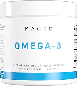 Cated Omega 3 Fish Oil Supplement, 3000mg Omega 3 Fedtsyrer med EPA & DHA, Ultra-Pure, Ingen Fish Burps, 60 Pills