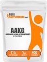 BulkSupplements.com AAKG Powder - Arginin AKG Supplement, nitrogenoxid supplement, Unflavored & Gluten Free, 2,5 g per servering, 1kg (2,2 lbs) (Pack of 1)