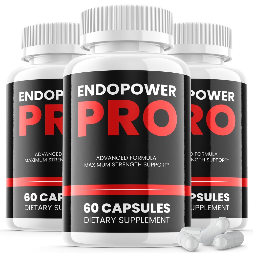 (3 Pack) Endopower Pro Pills - Official Formula - Endopower Pro Capsules, Endo Power Pro Advanced Strength Formula, Overall Wellness Support Maximum Pro Vitamin Supplement EndoPowerPro (180 Capsules)
