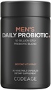 Codeage Men’s Daily Probiotic Supplement - 50 Billion CFU Probiotic Blend with Zinc, Inulin Prebiotic, Saw Palmetto – Men’s Wellness Support – 1 Capsule Per Serving - Non-GMO – 30 Capsules