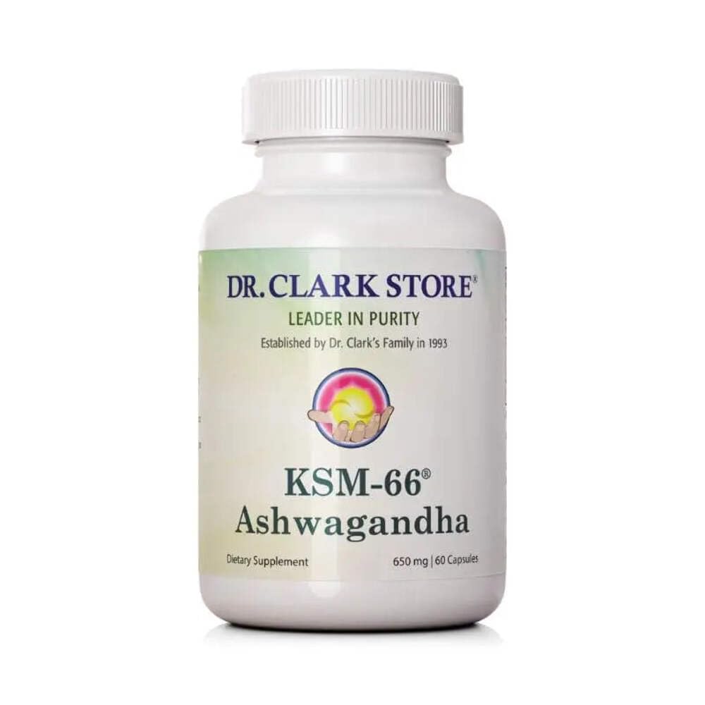 Dr Clark Store Ashwagandha Supplement – 650mg, 60 Capsules, Supports Everyday Wellbeing, Energy & Mood Balance
