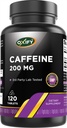 Oxify Caffeine 200 mg | 120 Tablets | Gluten-Free, Non-GMO | Supplement Made in USA