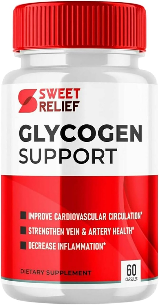 Sweet Relief Glycogen Support - Sweet Relief Blood Vessel Cleaner, Sweet Relief Capsules, Advanced Formel for total Wellness, SweetRelief (60 Kapsler, 1 pakke)