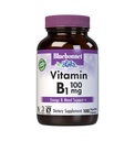 Bluebonnet vitamin B1 100 mg - Food Support & Energy Vitaminer til kvinder og mænd * - Thiamin HCl - Non- GMO, Vegan, Kosher, Gluten- Free - Soy & Dairy- Free - 100 vegetabilske kapsler, 100 dages forsyning