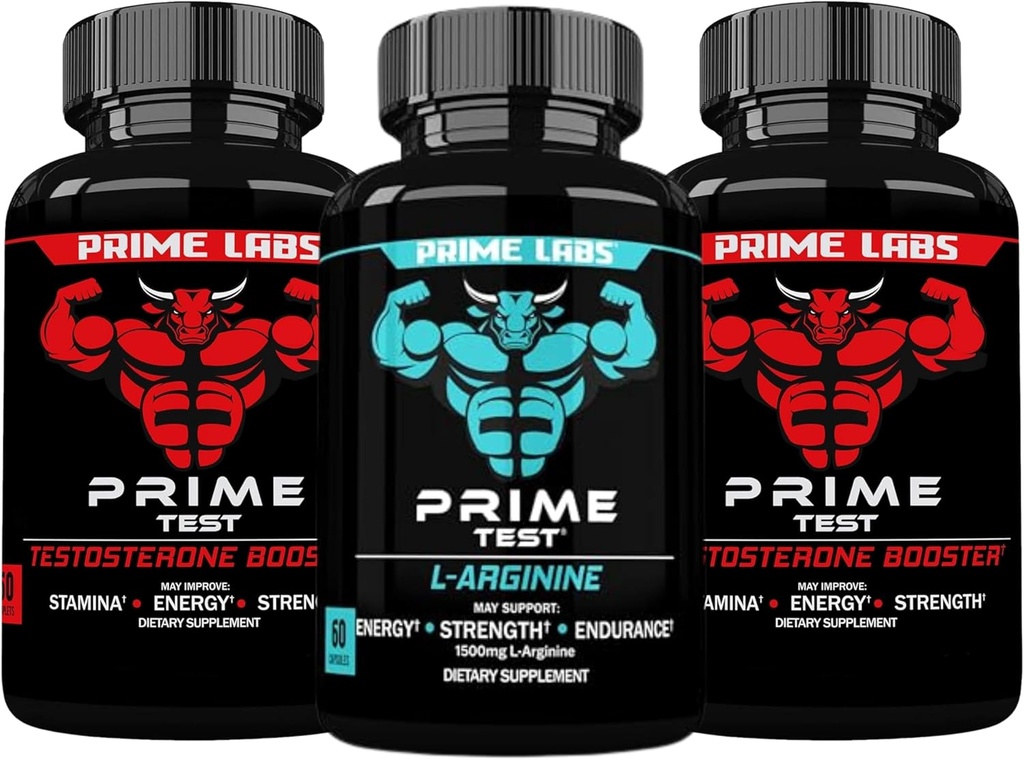 Prime Labs Prime Test (2 Pack) + L Arginin nitrogenoxid (60 Tæl)