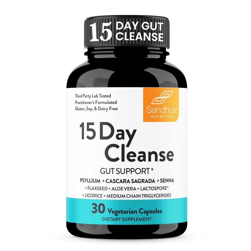 Sandhu 's 15 dages Gut Cleanse Colon Detox for kvinder & mænd i 124; Understøtter Colon Cleansering & fordøjelsesmæssig sundhed