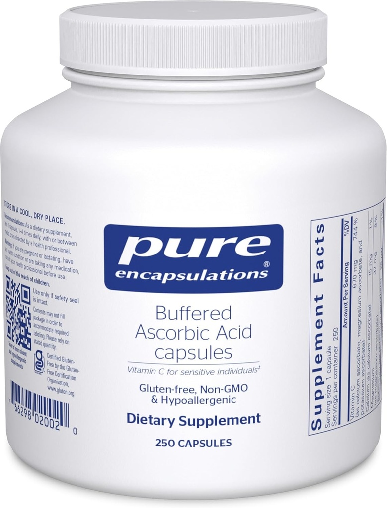 Ren indkapsling Buffered Ascorbic Acid Kapsler