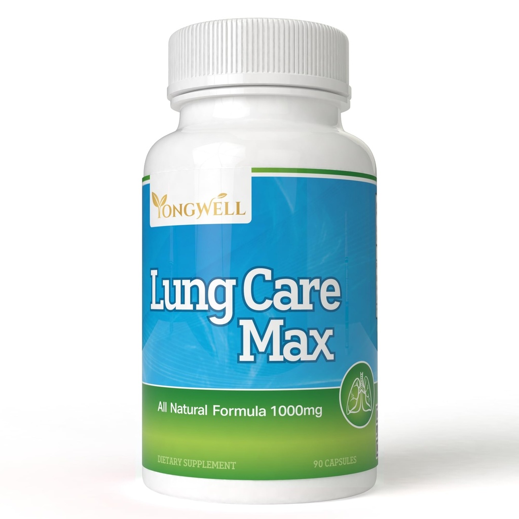Lung Care Max, Special Antioxidant Formel med amerikansk Ginseng, Bee Propolis, og Royal Jelly (90 kapsler)