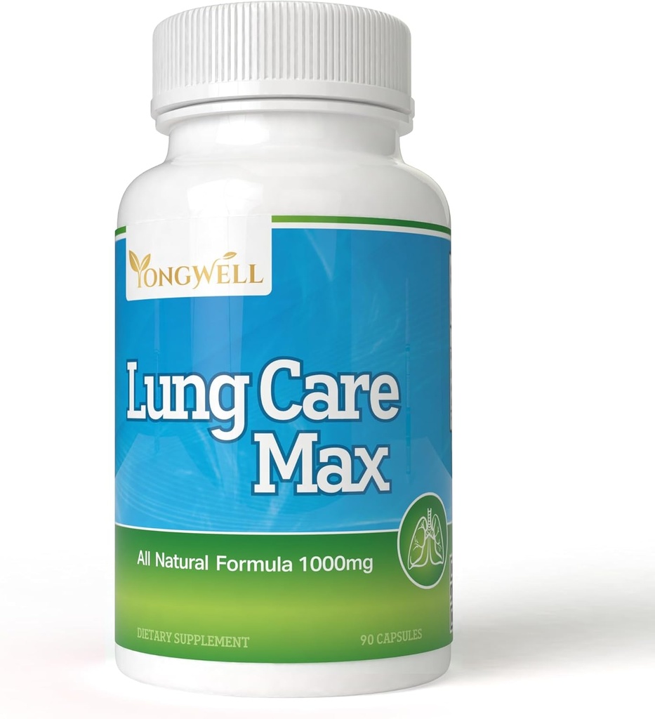 Lung Care Max, Special Antioxidant Formel med amerikansk Ginseng, Bee Propolis, og Royal Jelly (90 kapsler)