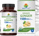 Brieofood Organic Ginger 1500mg, 45 Servering, Vegetarisk, Gluten Free, 90 Vegetariske tabletter