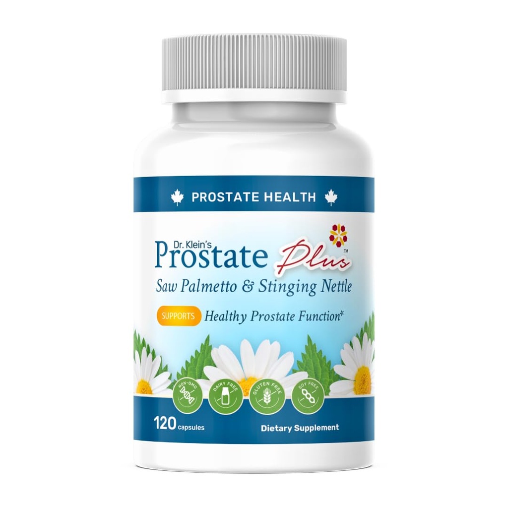 Prostate Plus Supplement for Men - Prostate Health Supplement for Night Time & Daytime Urination - Saw Palmetto for Men - Stinging Nettle Root Extract Capsules with Chamomile - 120 Capsules, 1 Pack