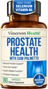 Prostate Health Supplement for Men with Saw Palmetto – Supports Urinary Flow & Nighttime Comfort – Advanced Formula with Beta-Sitosterol, Pumpkin Seed, Zinc & Selenium – 180 Capsules